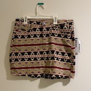 Patterned western Tan Skirt
